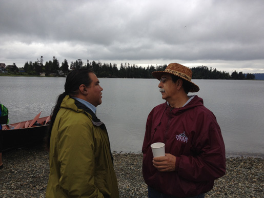 Chris Eyre and Tulalip Tribal Chairman Mel Sheldon